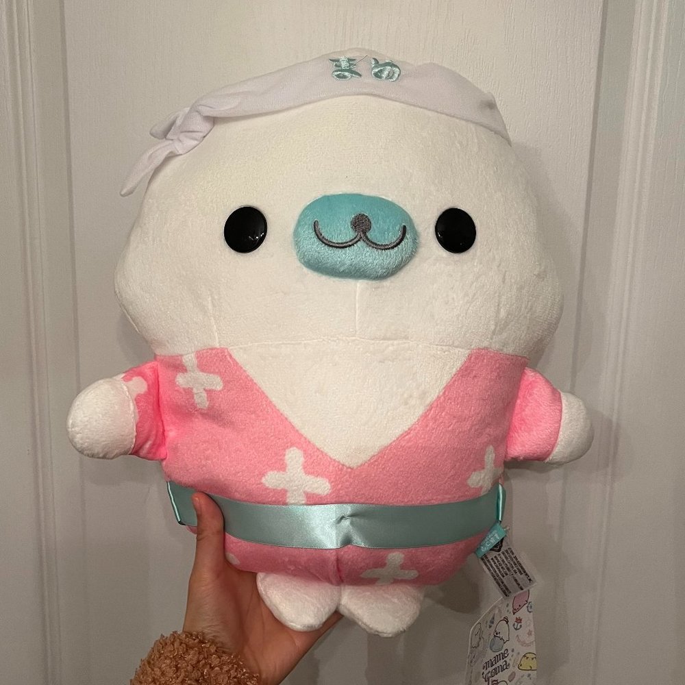 NWT San-X Mamegoma Sushi Chef Siro-Goma Seal Plush Pink Yukata